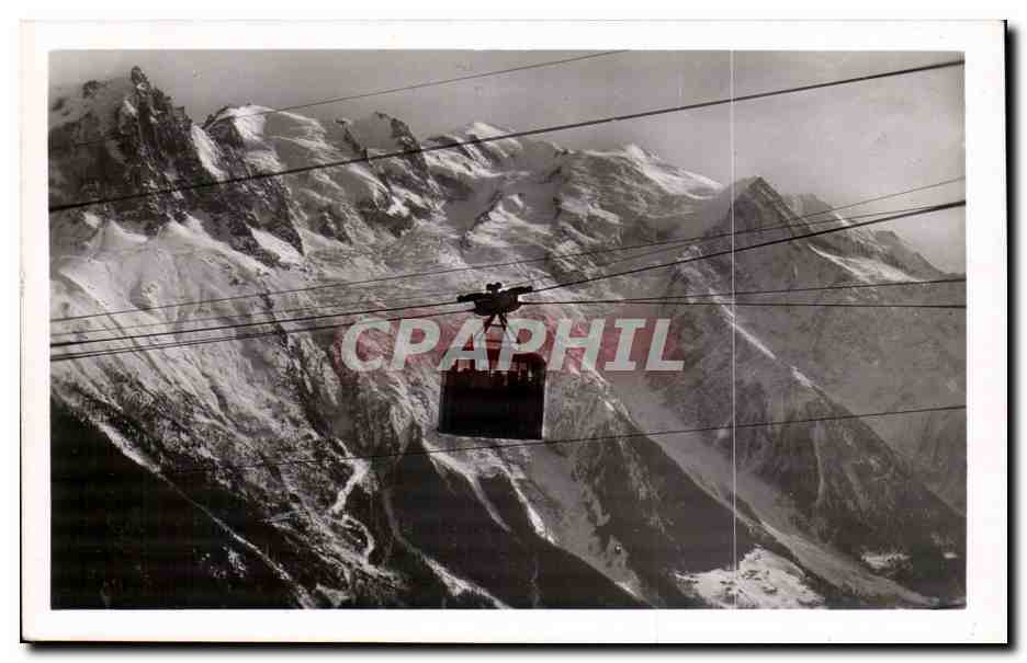 CPM teleferique de Chamonix Plan praz et le mont Blanc