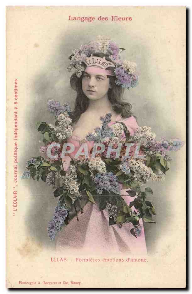 Lilas - Eerste gevoelens van liefde — Fototypie A. Bergeret et Cie, Nancy