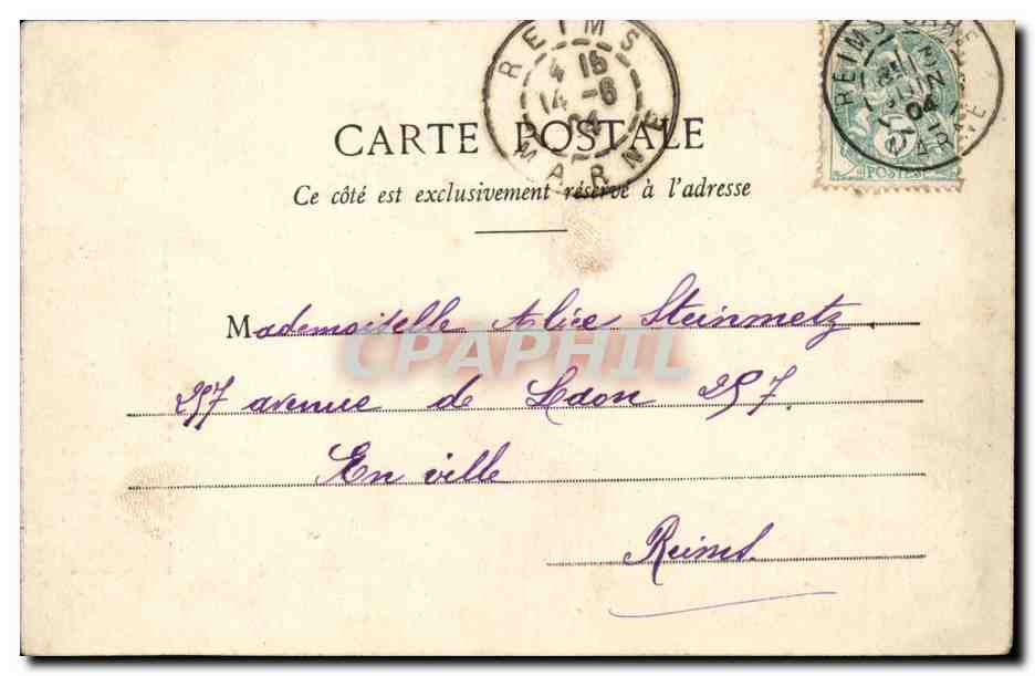 Juillet — calendrier 1904 — éditeur Hébert & Cie, Nancy — Achterkant