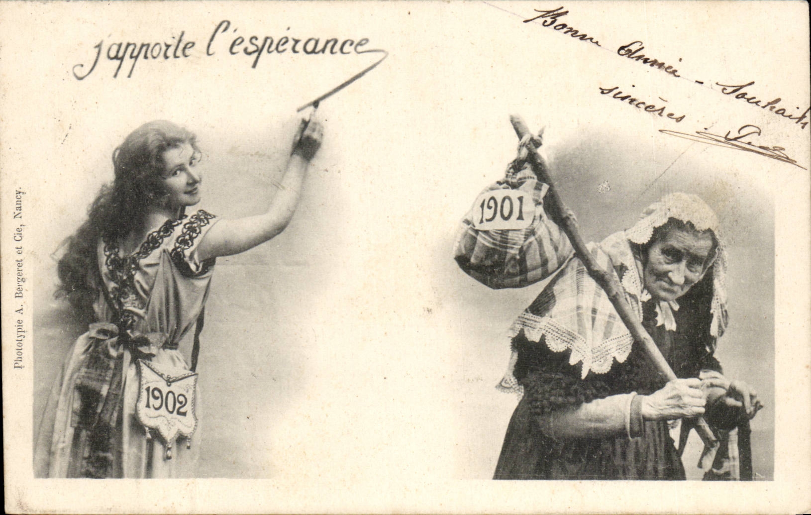 Je porte l'espérance — 1901-1902 — Phototypie A. Bergeret et Cie, Nancy