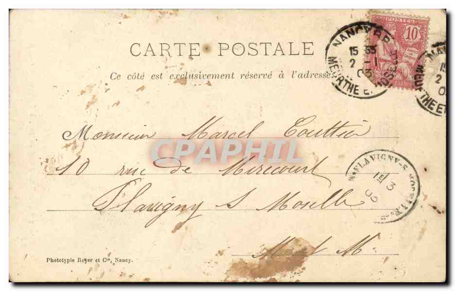Sujet humoristique — 1903 — Phototype Riger et Cie, Nancy — Reverso