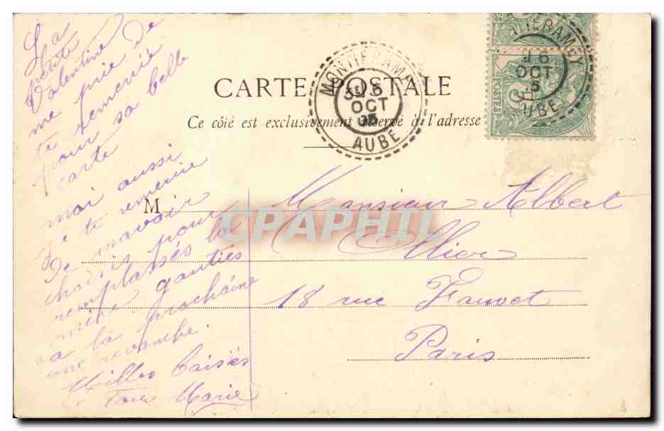 Jeune femme en tenue de billard — 'Les Jeux' — Éditeur : V. Lévy & Cie, Paris — Verso