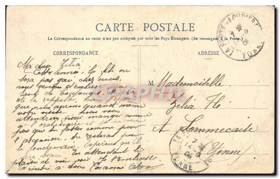 Lenguaje de los flores — Narciso — Alegría — Fototipo A. Béauret & Cie, París — Reverso
