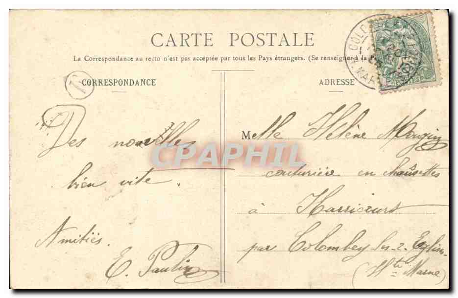 Giovane donna da sposare — Comandamenti — Fotografia A. Bearenet & Cie, Nancy — Verso