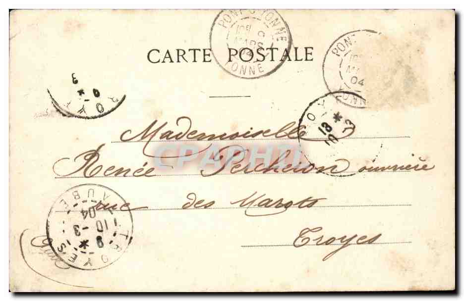 Deux hommes — Flancé et Marié — Phototype A. Belaurent & Cie, Nancy — Reverso