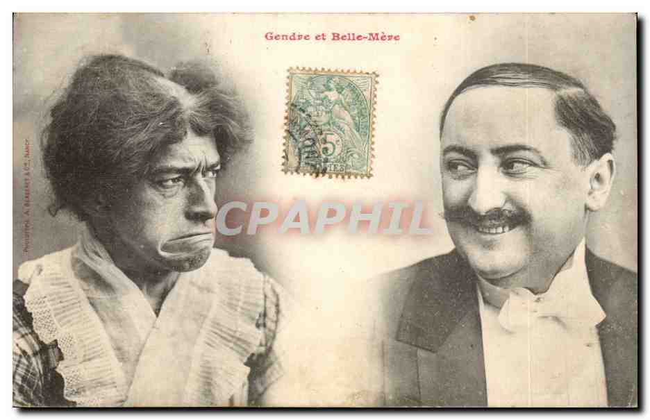CPA Fantaisie Gendre et belle mere