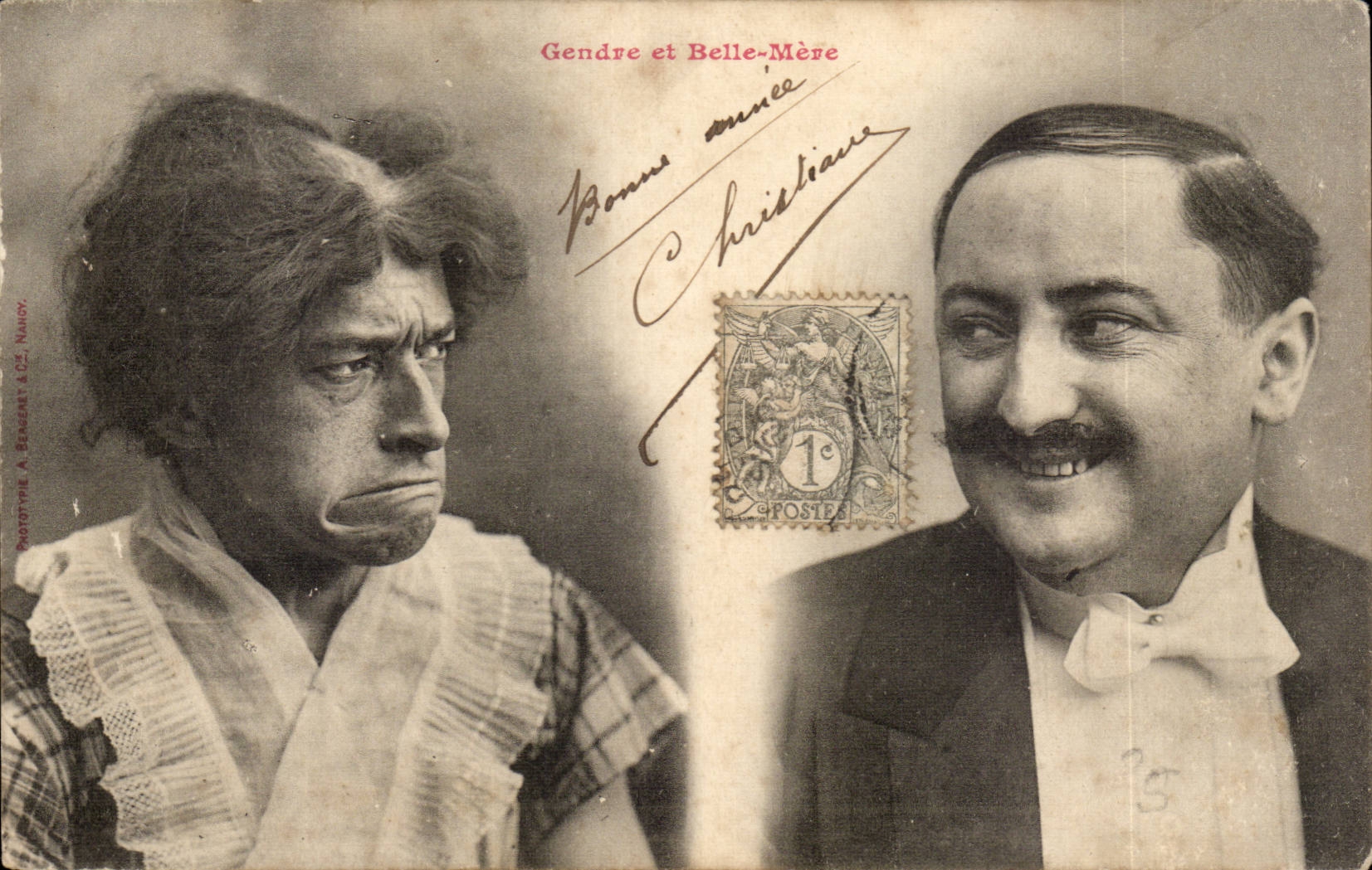 CPA Fantaisie Gendre et belle mere