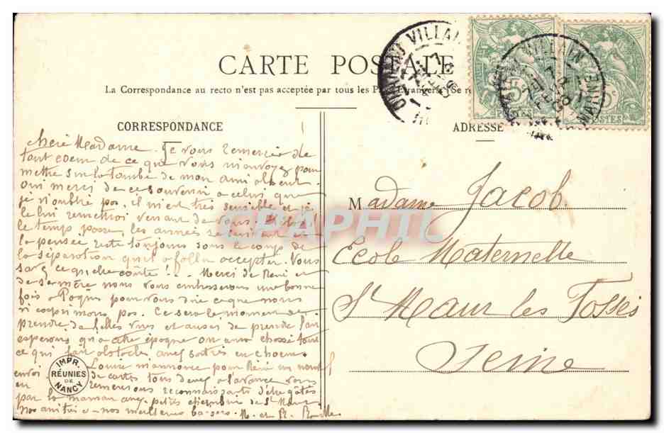 Joven mujer con campana — Edición Bergeret, número de serie no visible — Reverso