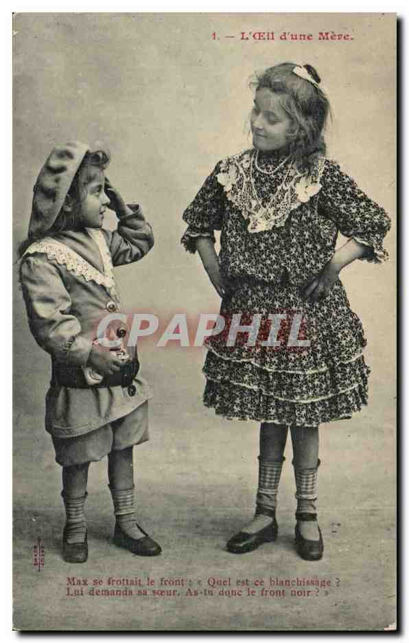 CPA Fantaisie Enfant L'oeil d'une mere