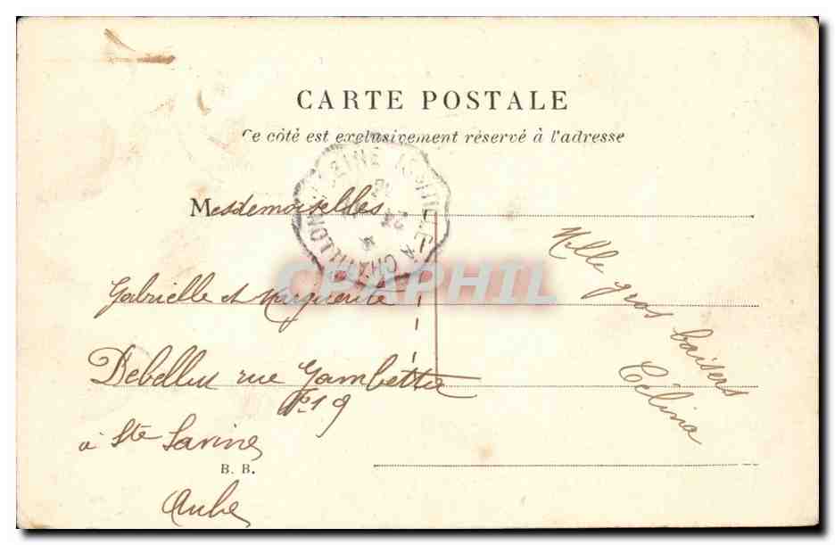 CPA Fantaisie Enfants et bonhomme de neige — Rückseite