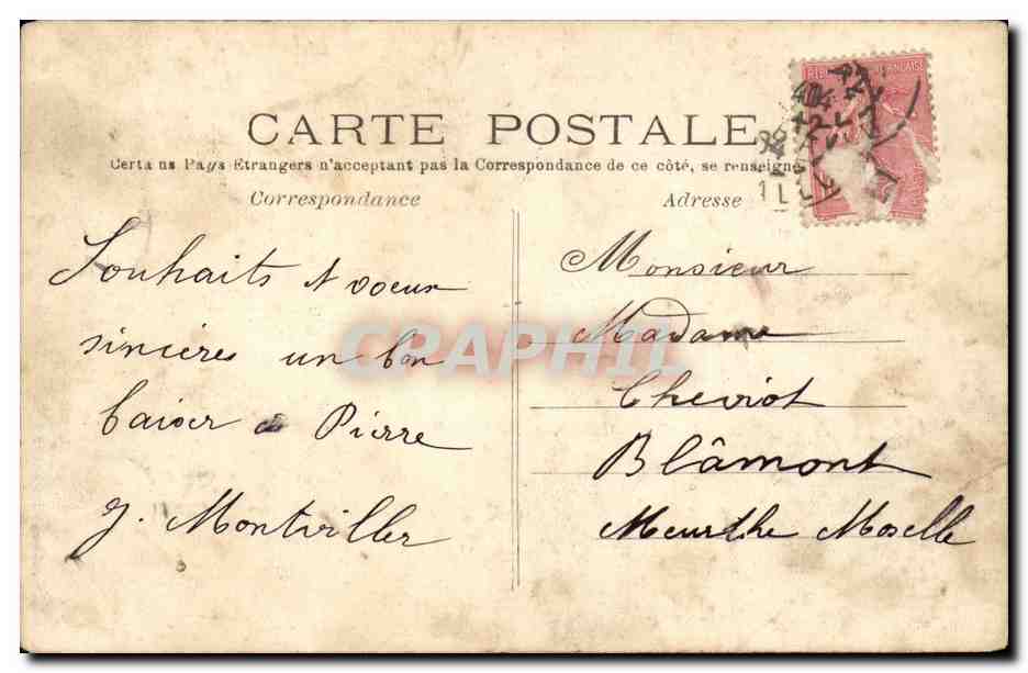 CPA Fantaisie Enfants Joie bonheur Esperance Halte la qui vive 1905 — Verso