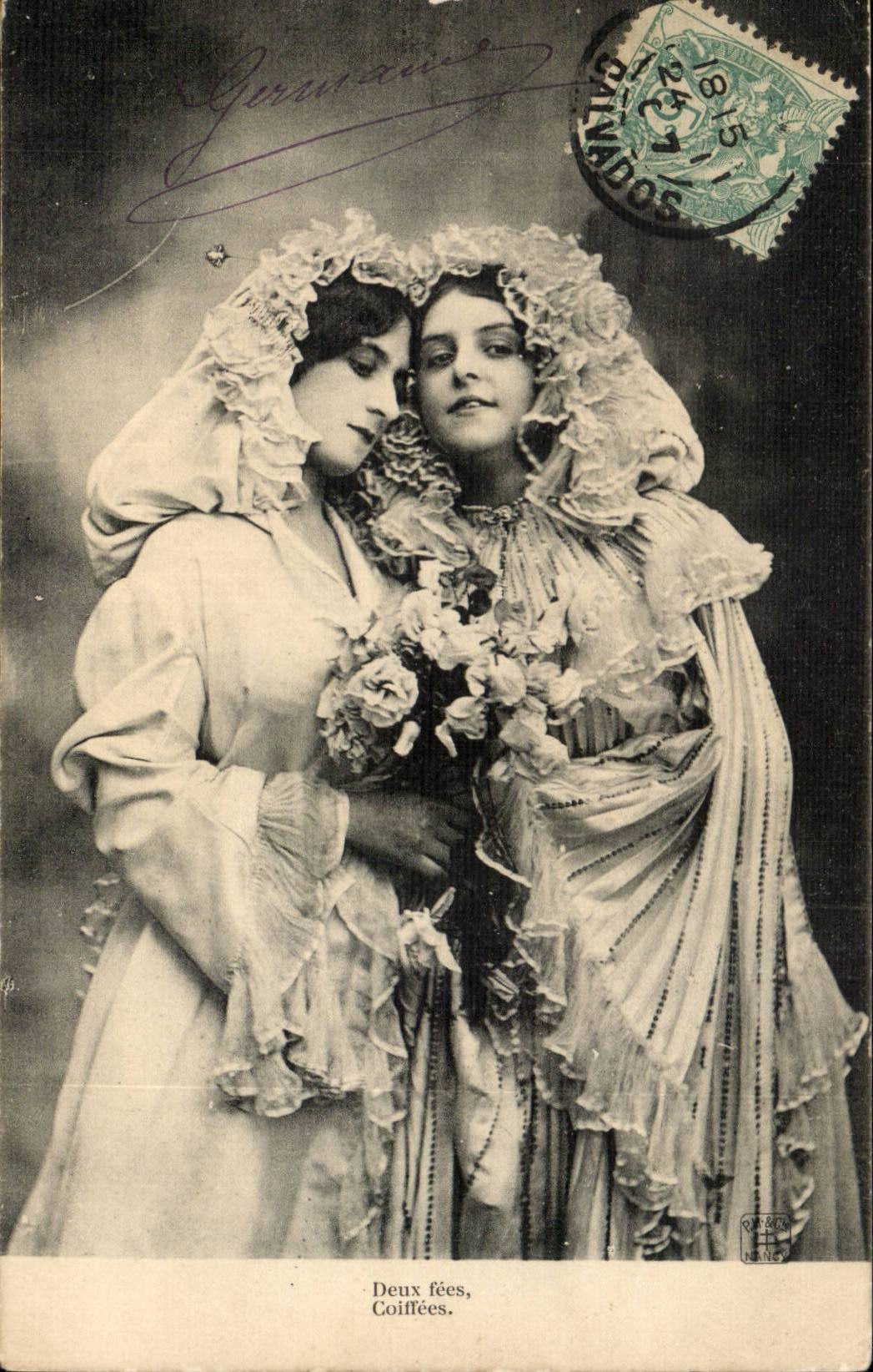 Deux fées, Coiffées. — Coiffées, série n° 34 — éditeur Coiffées, Paris