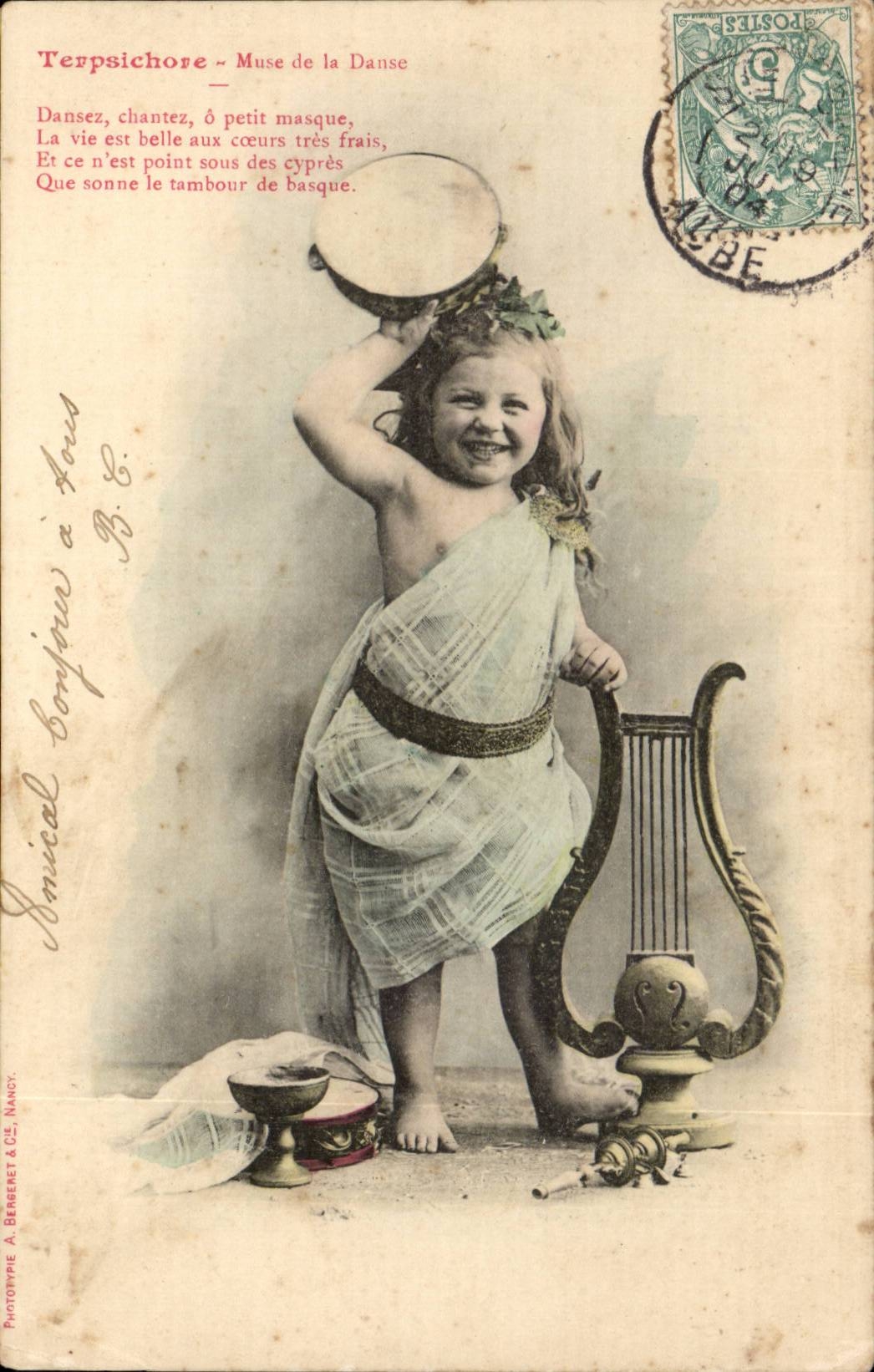Terpsichore - Muse de la Danse — Phototype A. Bergeret & Cie, Nancy