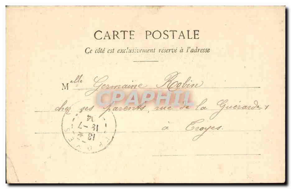 Terpsichore - Muse de la Danse — Phototype A. Bergeret & Cie, Nancy — Rückseite