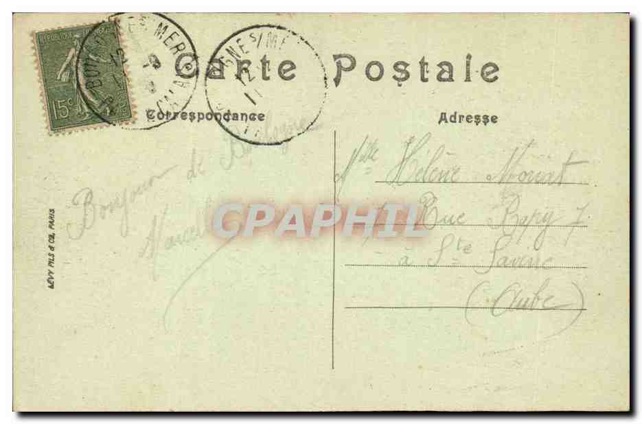 L'heure du bain CPA Baigneuse (femme folklore costume) — Verso