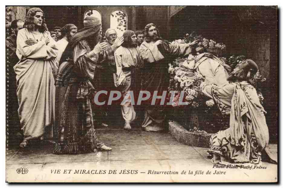 Vie et miracle de Jesus CPA Resurrection de la fille de Jaire