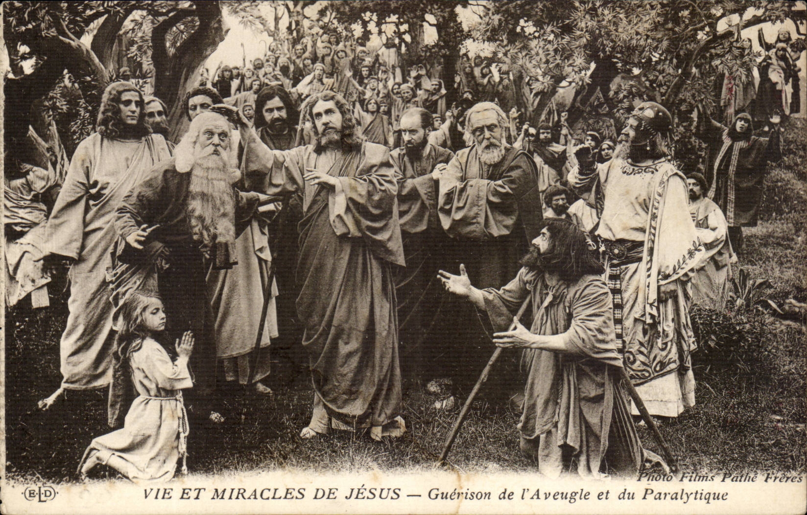 Vie et miracle de Jesus CPA Guerison de l'aveugle et du paralytique 