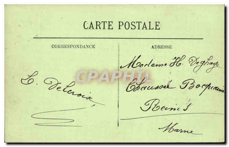CPA L'effort (bateau costume folklore enfants) — Verso