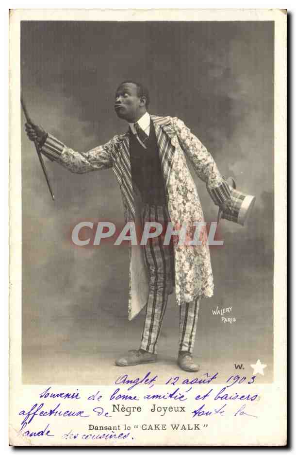 CPA Negre joyeux Dansant le Cake Walk (dancing dance negro cabaret)