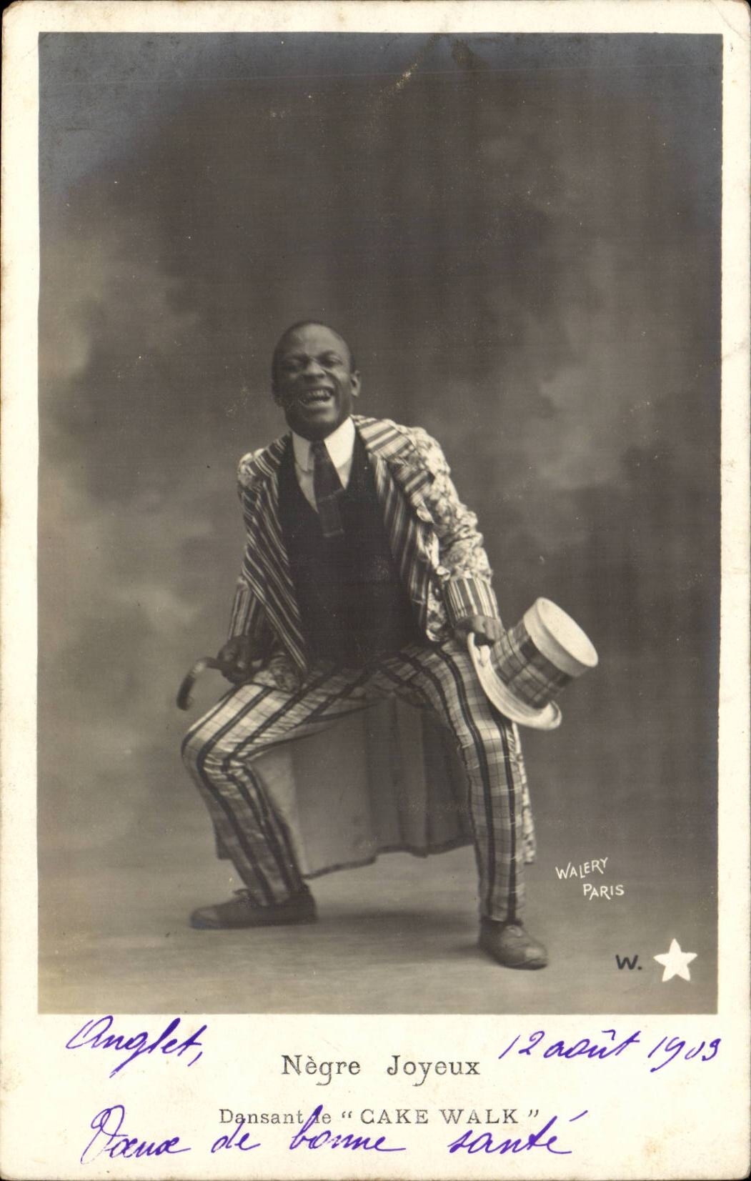 CPA Negre joyeux Dansant le Cake Walk (dancing dance negro cabaret)