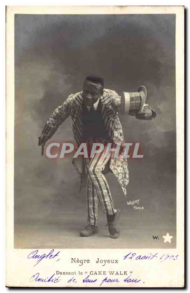 CPA Negre joyeux Dansant le CAke walk (dancing dance negro cabaret)