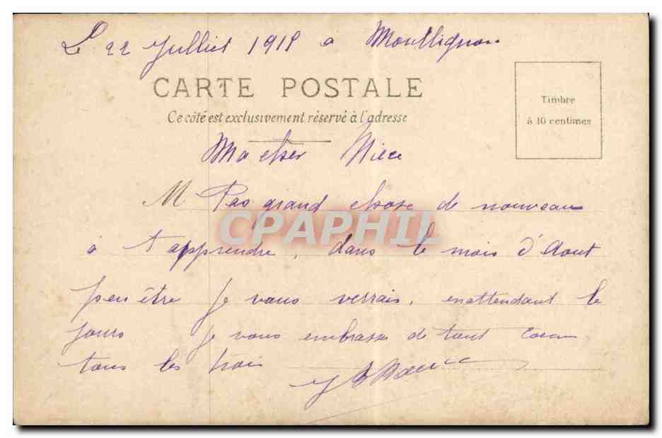 CPA Theatre SArah Bernhardt (dans l'aiglon) — Verso
