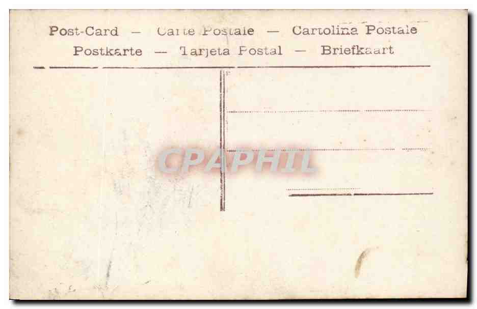CPA Fantaisie Femme Les secrets des timbres Semeuse Train — Rückseite