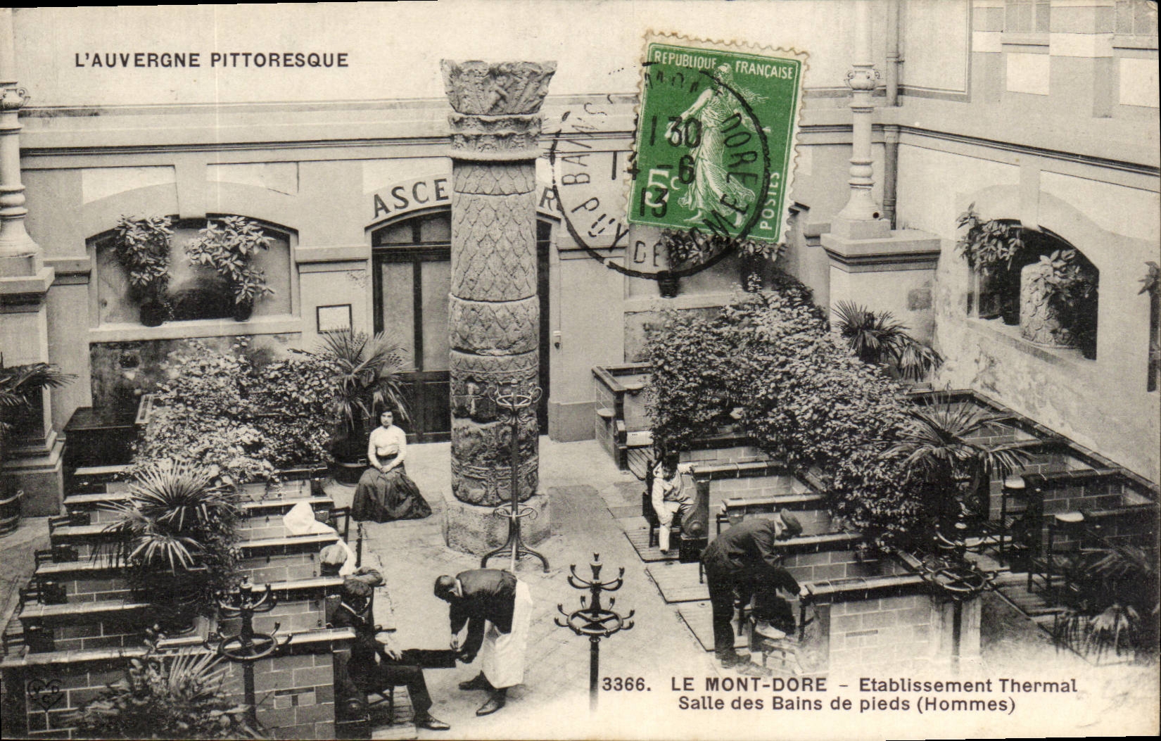 Le Mont-Dore — Salle des Bains de Pieds (Hommes) — Etablissement Thermal — n°3366