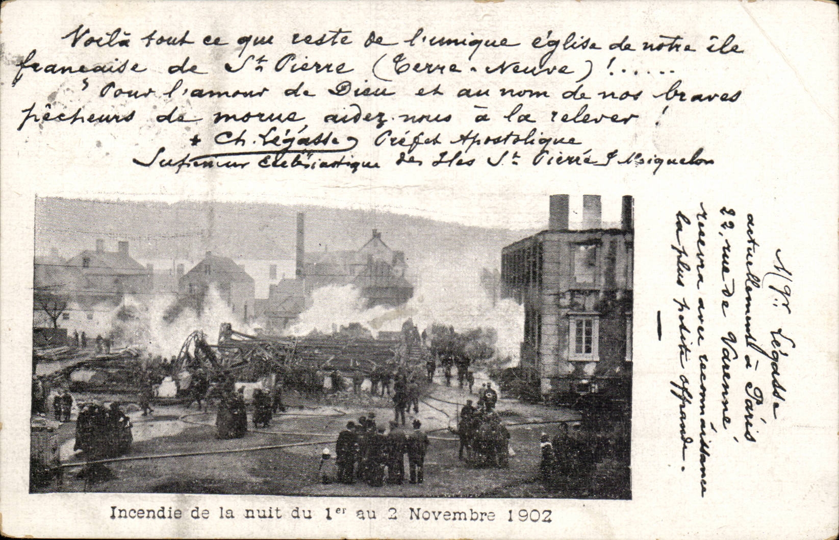 Incendie de l'église de Saint-Pierre (Gerreville) — 1er au 2 novembre 1902 — éditeur non identifié