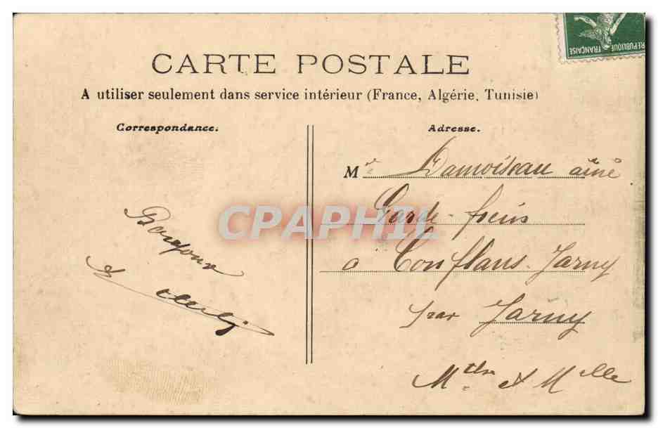CPA La legende de Saint Saulge La nouvelle pompe (pompiers fireman firemen fire feu) — Back