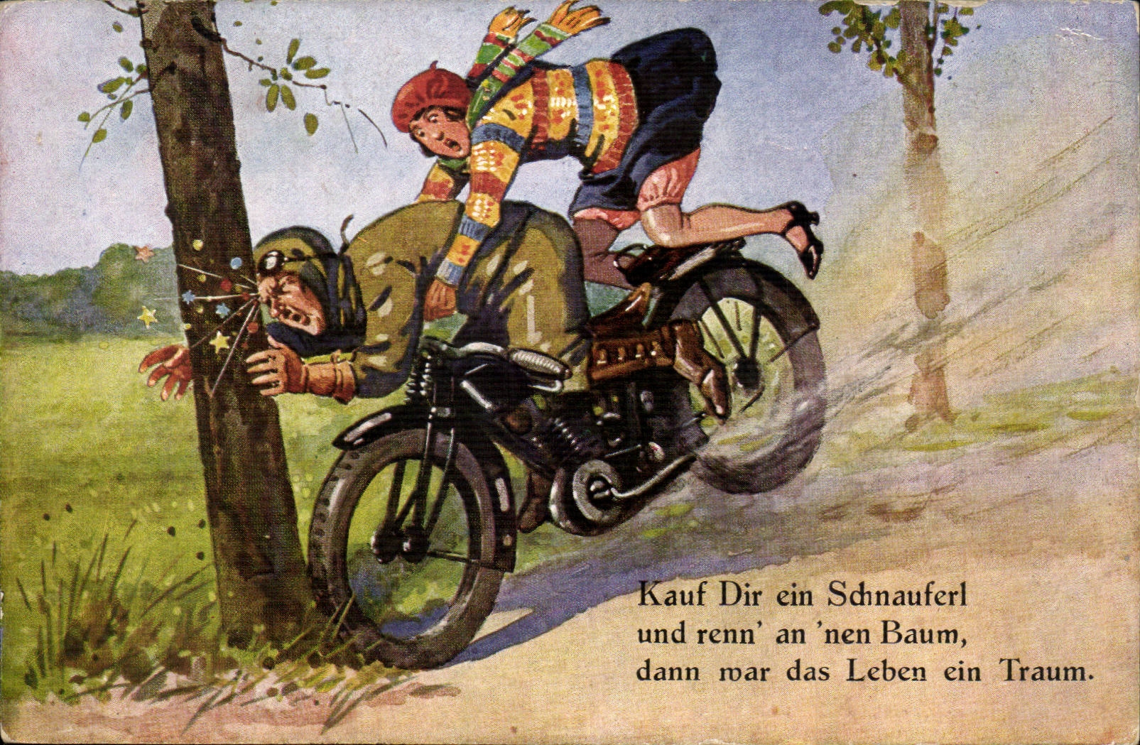 CPA Moto kauf dir ein Schnauferl 