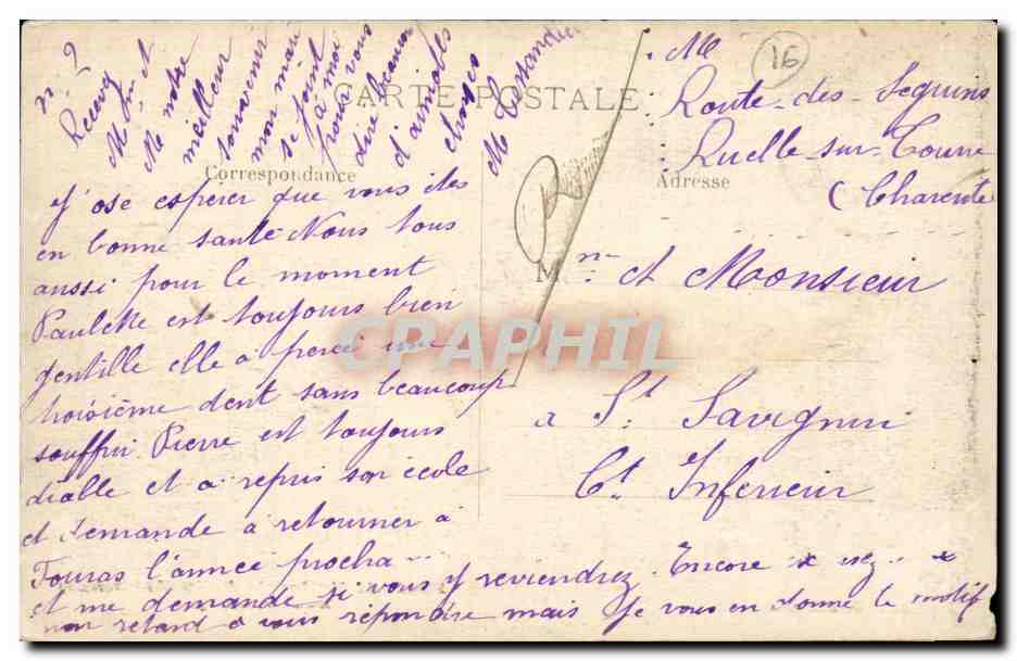 Fonderie Nationale de Ruelle (Charente) — Atelier de Montage — Coll. G. Belliean — Reverso