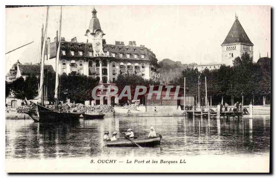Suisse - Schweiz - Ouchy - Le Port d et les barques - environs lausanne - CPA 