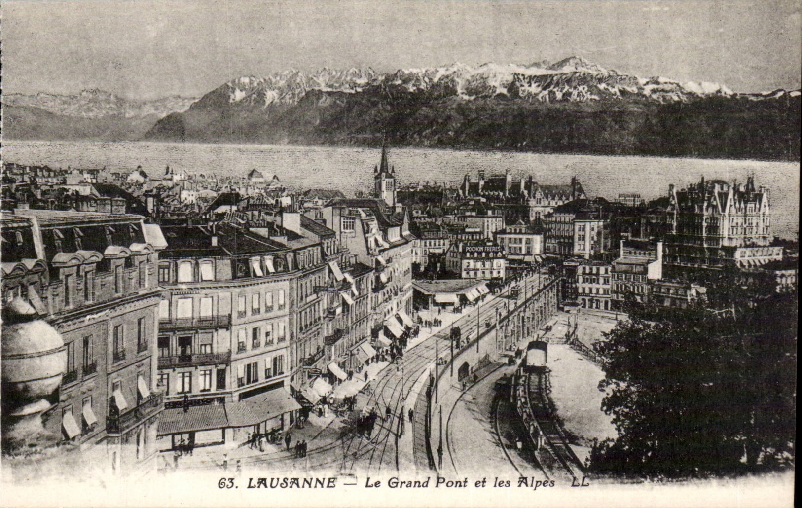 Suisse - Schweiz - Lausanne - Le Grand Pont et les Alpes - CPA 