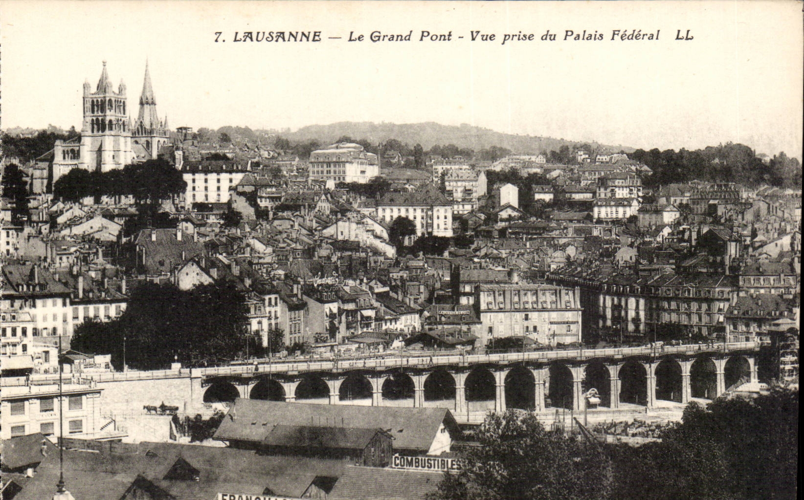 Suisse - Schweiz - Lausanne - Le Grand Pont - Vue prise du Palais Federal - CPA 