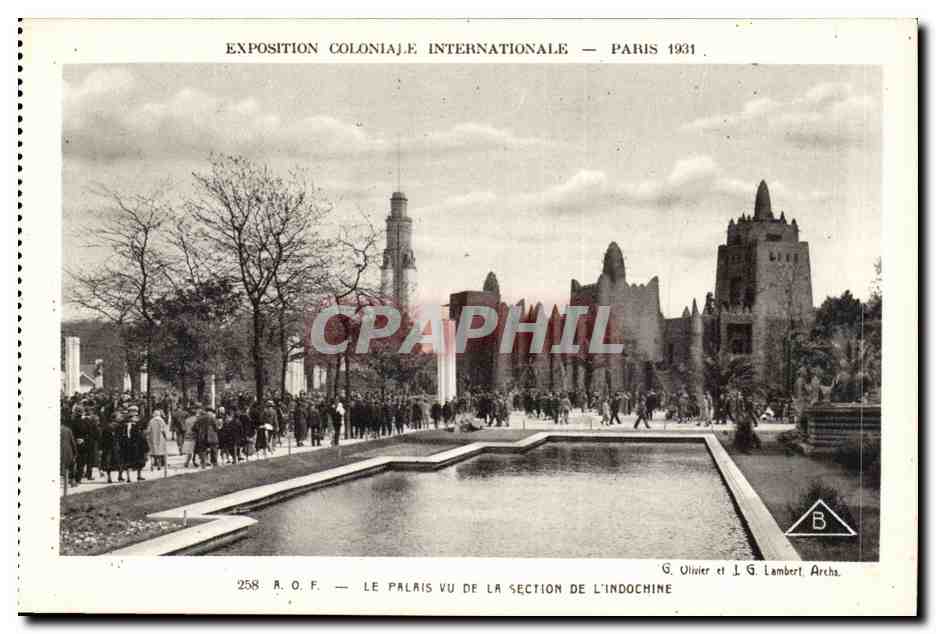 Paris - Exposition Coloniale Internationale 1931 - Le Palais vu de la Section Indochine - CPA 