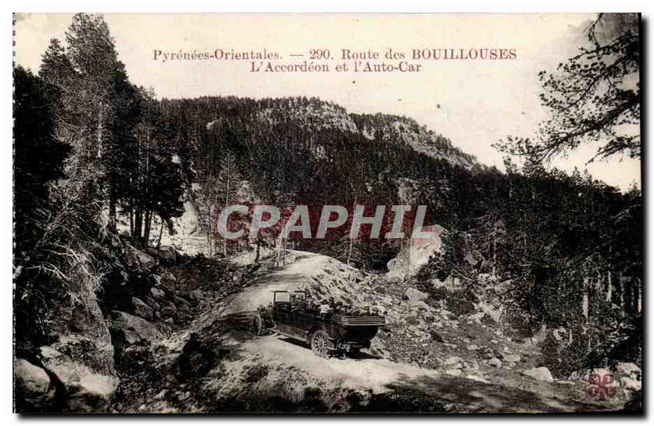 Route des Bouillouses - L'Accordeon et Autocar - CPA 