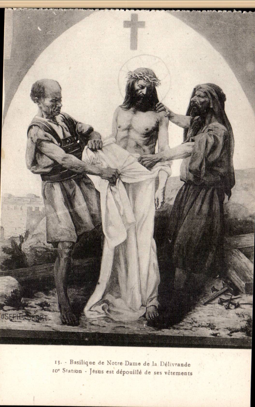 Basilique de Notre Dame de la Délivrande — 10e Station : Jésus est dépouillé de ses vêtements — Joseph Aubert
