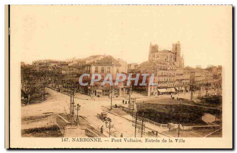 NARBONNE — Pont Voltaire, Entrée de la Ville — Éditeur Brescon, n° 147