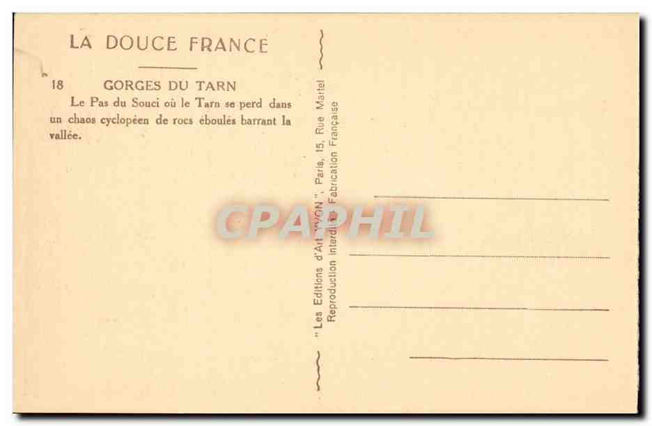 Gorges du Tarn — Le Pas du Souci — Les Editions d'Art 'VON' Paris — Reverso