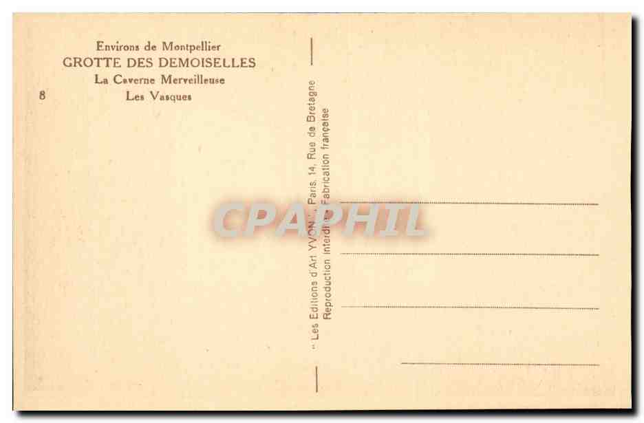 Montpellier - Environs - Grotte des Demoiselles - La Caverne Merveilleuse - Les Vasques - CPA  — Back