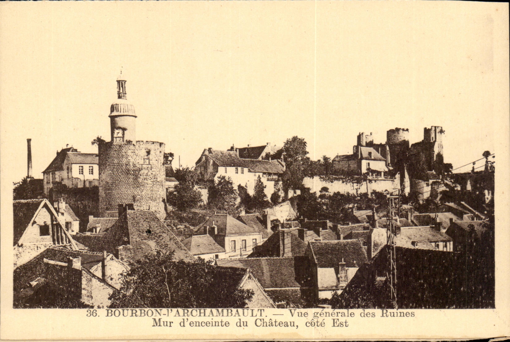 Bourbon - l'Archambault - Vue Generale des Ruines CPA 