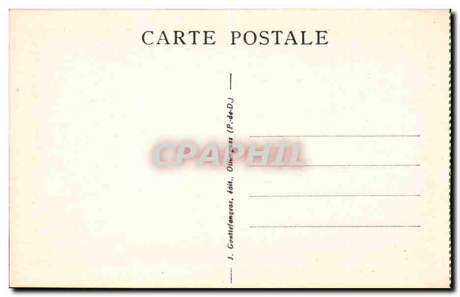 Le Mont Dore - Sous Bois au Salon du Capucin - CPA  — Verso