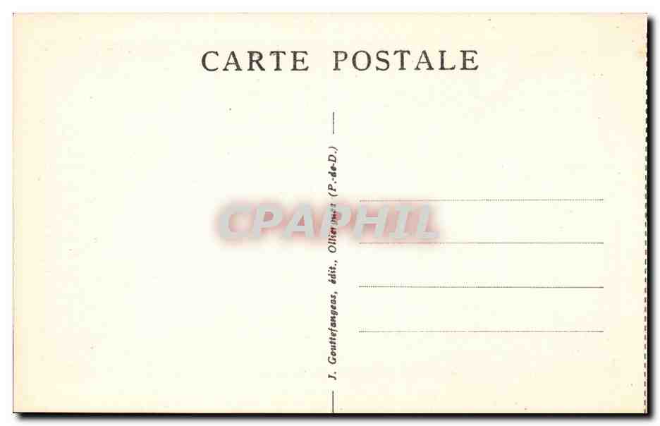 Le Mont Dore - la Grande Cascade - CPA  — Verso