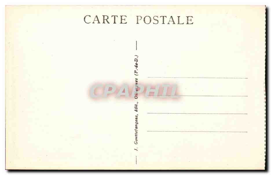 Le Puy de Sancy — montagne auvergnate — J. Gouttiéfanges, édit., Ollierges (P.-d.-D.) — Reverso