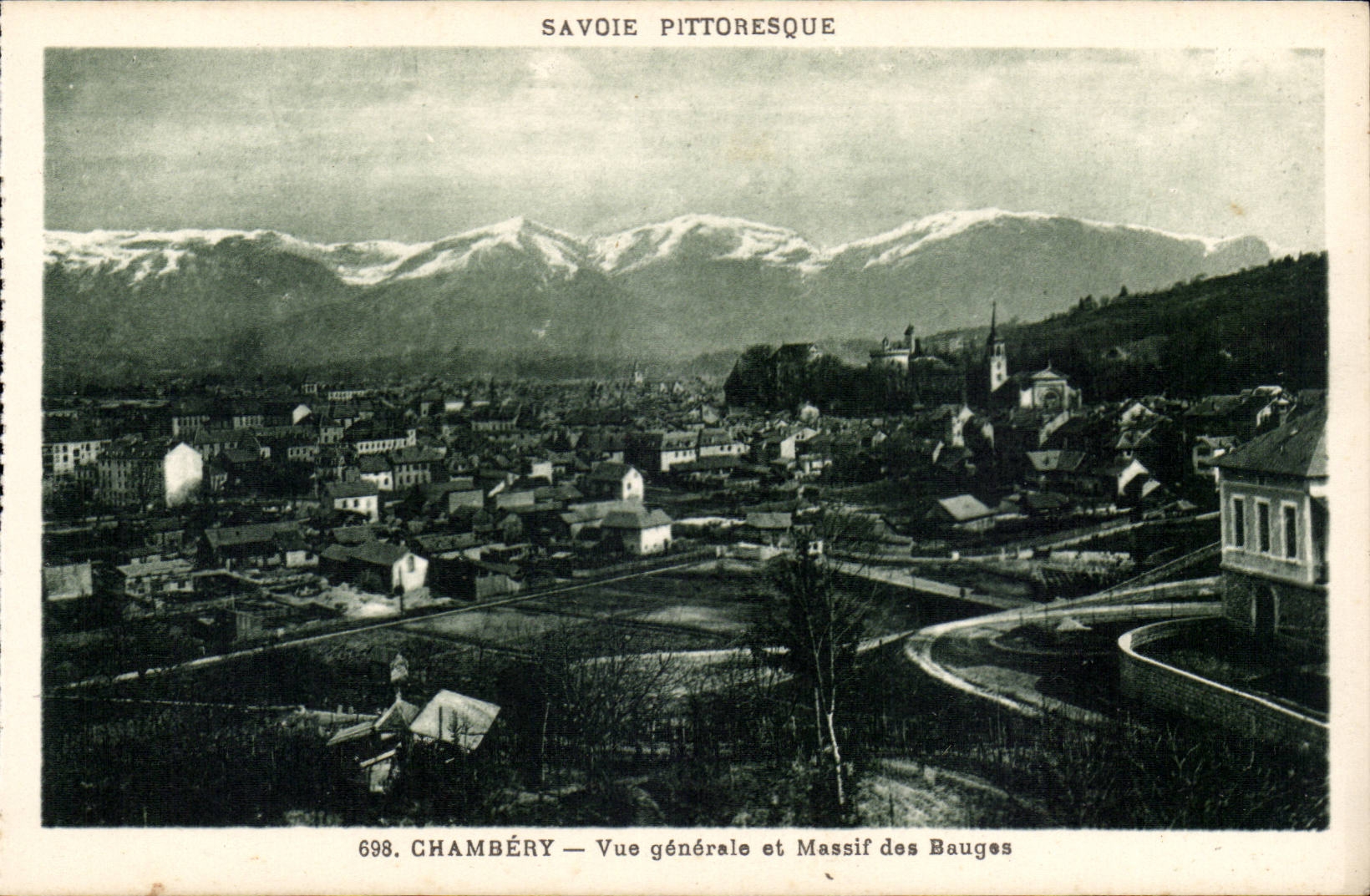 Chambery - Vue Generale et Massif des Bauges - CPA 