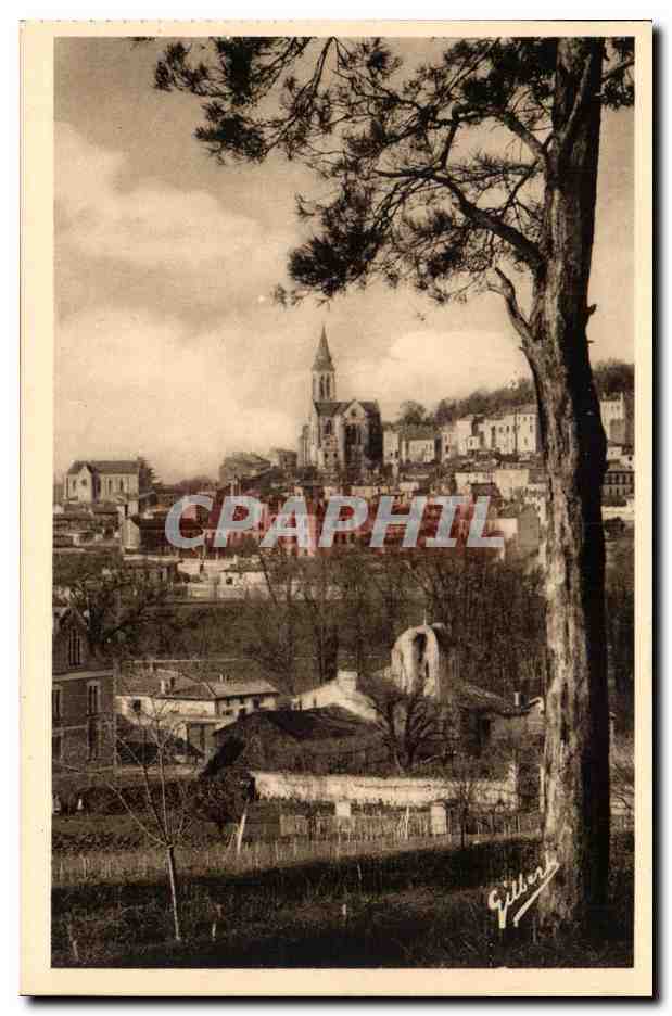 Angoulême — Le Quartier St-Ausone — Vue prise de St-Martin — Édition A. Gilbert