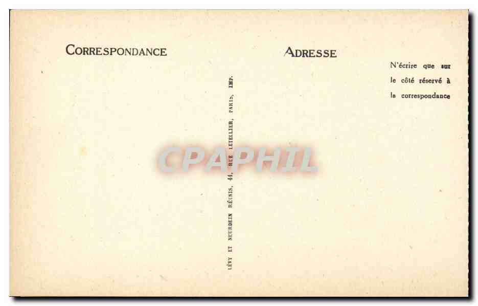 Bourbon l'Archambault CPA Eglise paroissiale — Verso