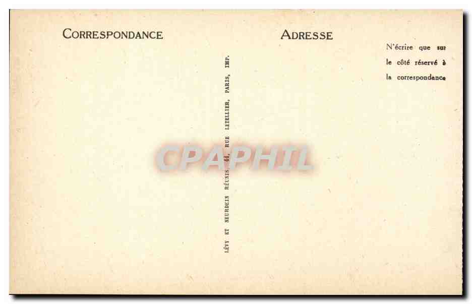 Bourbon l'Archambault CPA le chateau et l'etang Lavandieres — Verso