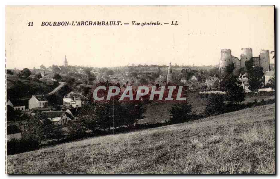Bourbon l'Archambault CPA Vue generale